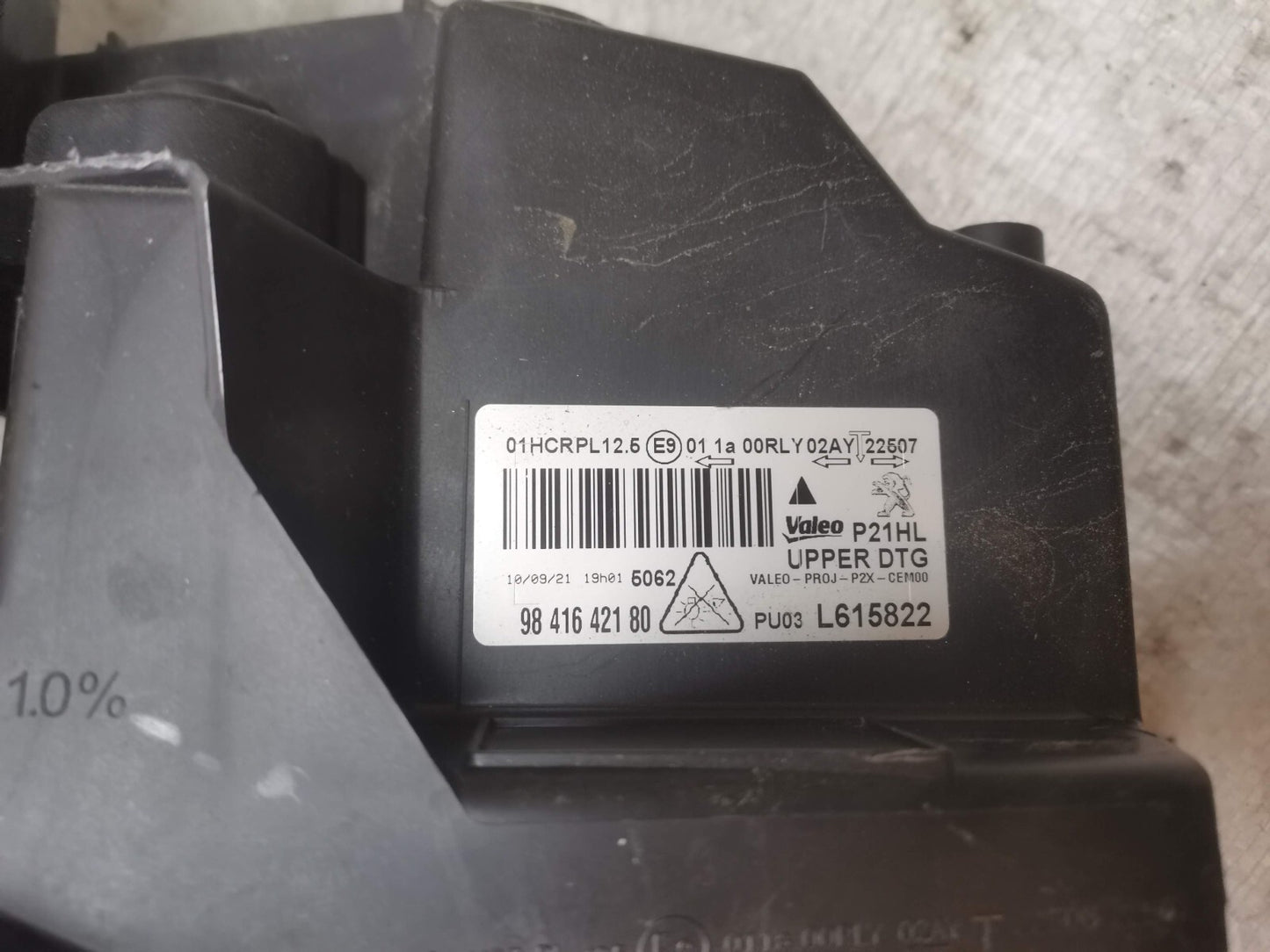 PEUGEOT 2008 GT 208 FULL LED HEADLIGHT RIGHT SIDE 2019-2022 9841642180 psa16