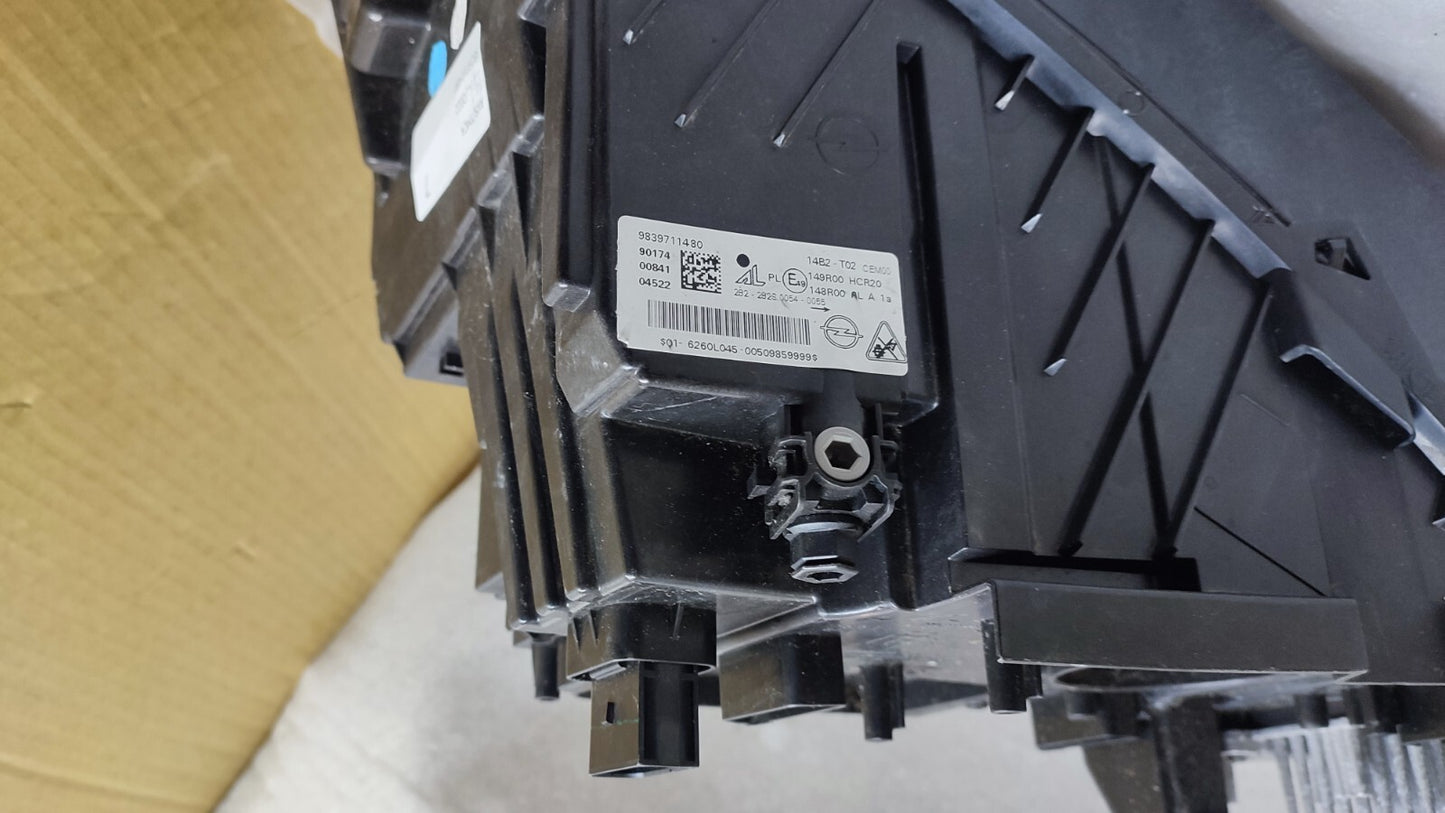 VAUXHALL GRANDLAND X 2022 - 2023 DRIVER HEADLIGHT 9839711480 vxgr88