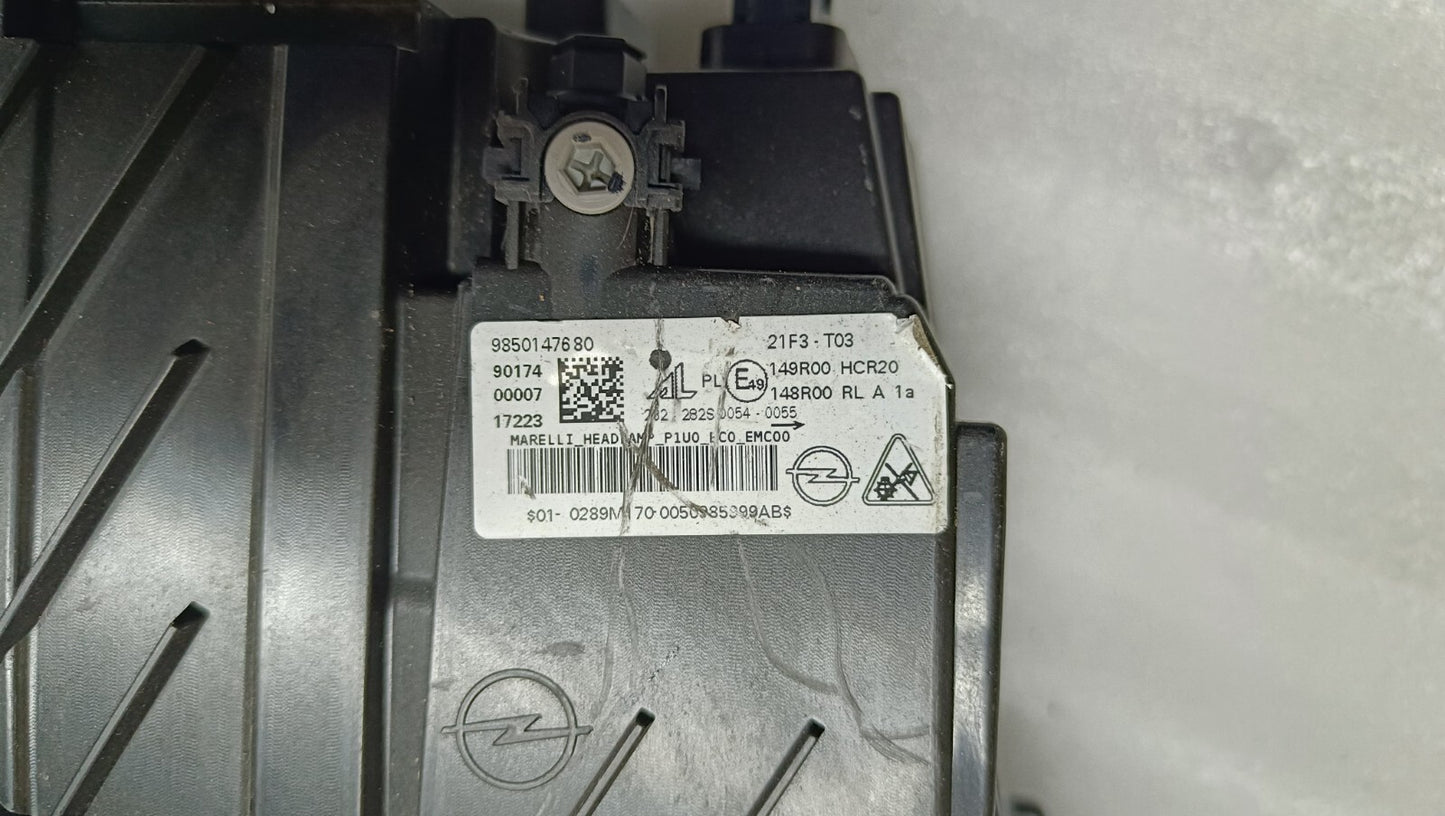 VAUXHALL GRANDLAND 2021-2024 GENUINE  DRIVER SIDE LED HEADLIGHT 9850147680 vx122