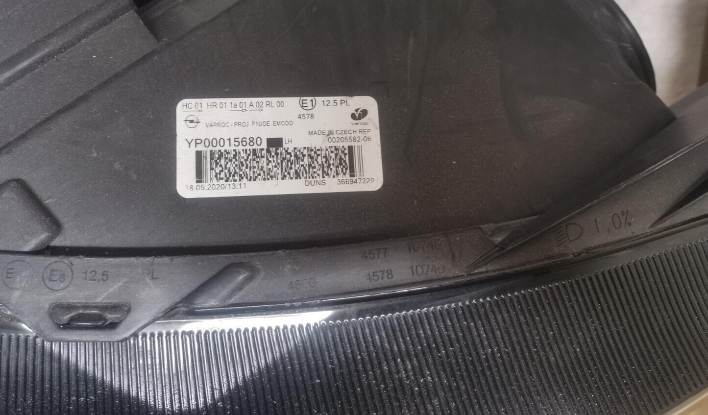 VAUXHALL GRANDLAND X HALOGEN DRIVER HEADLIGHT 2016+ YP00015680 366947220 vxgx22