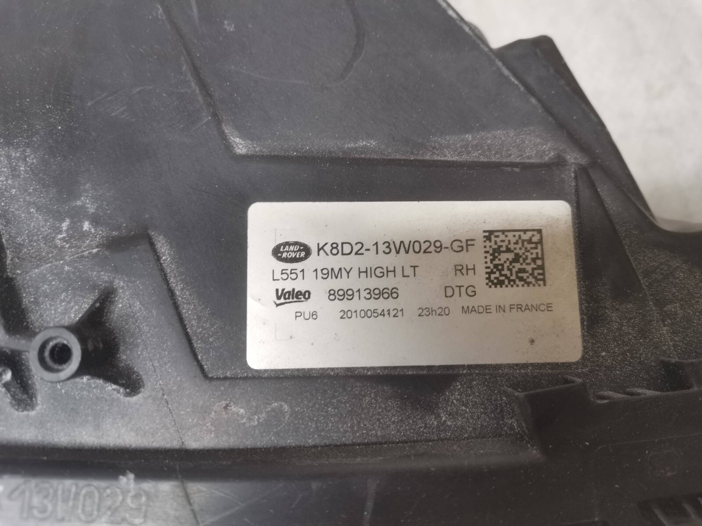 RANGE ROVER EVOQUE L551 2020 FRONT RIGHT DRIVER HEADLIGHT K8D2-13W029-GF jlr30